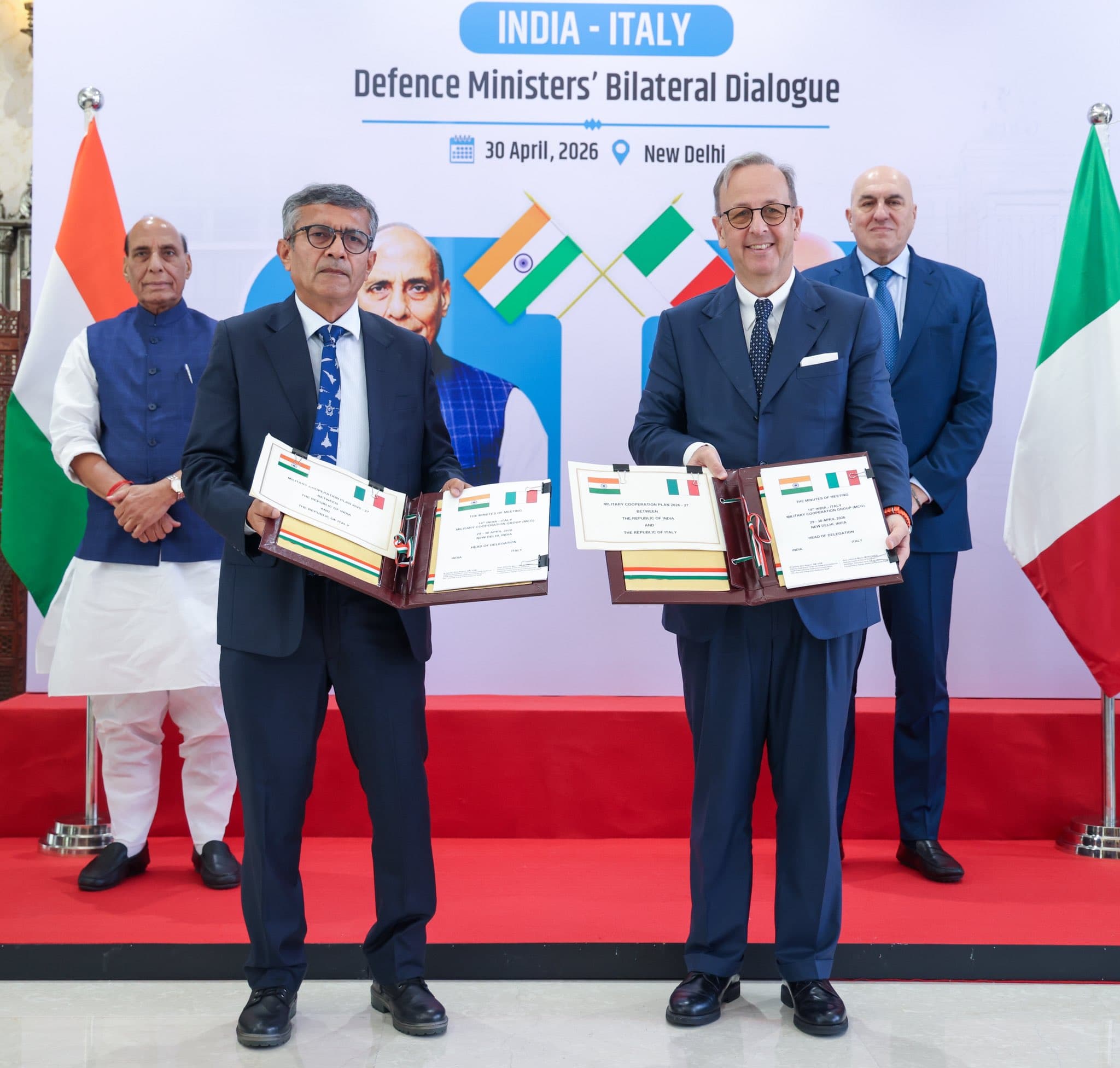 Rajnath Singh holds bilateral talks with Italian defence minister (Photo/@rajnathsingh)