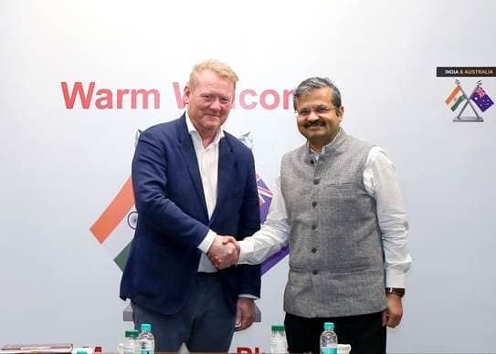 First Assistant Secretary, International Policy Bernard Philip and Joint Secretary Amitabh Prasad. (Image/Defense Min.)