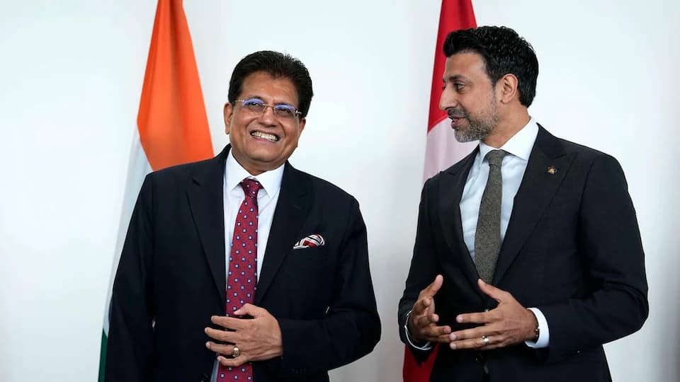 Union Minister Piyush Goyal and Canada's Minister of International Trade Maninder Sidhu (Photo/X/Piyushgoyal)