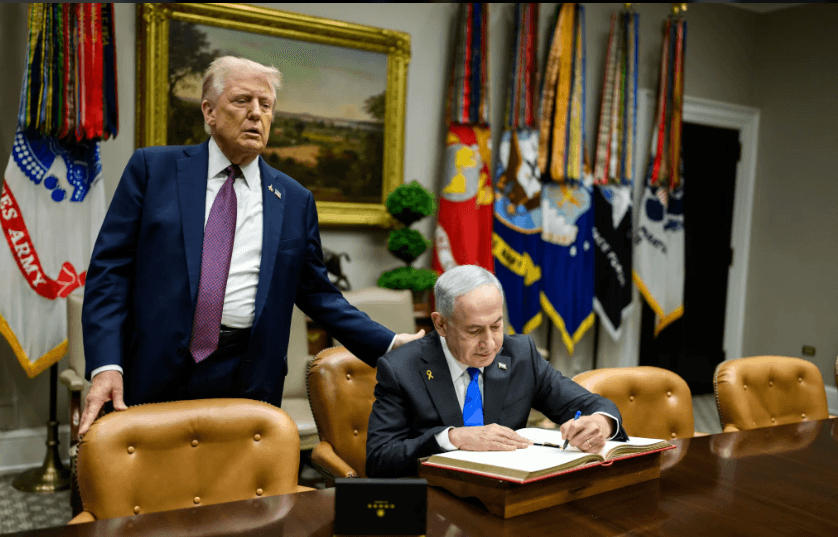 U.S. President Donald Trump with Israeli Prime Minister Benjamin Netanyahu (Photo credit:WH)