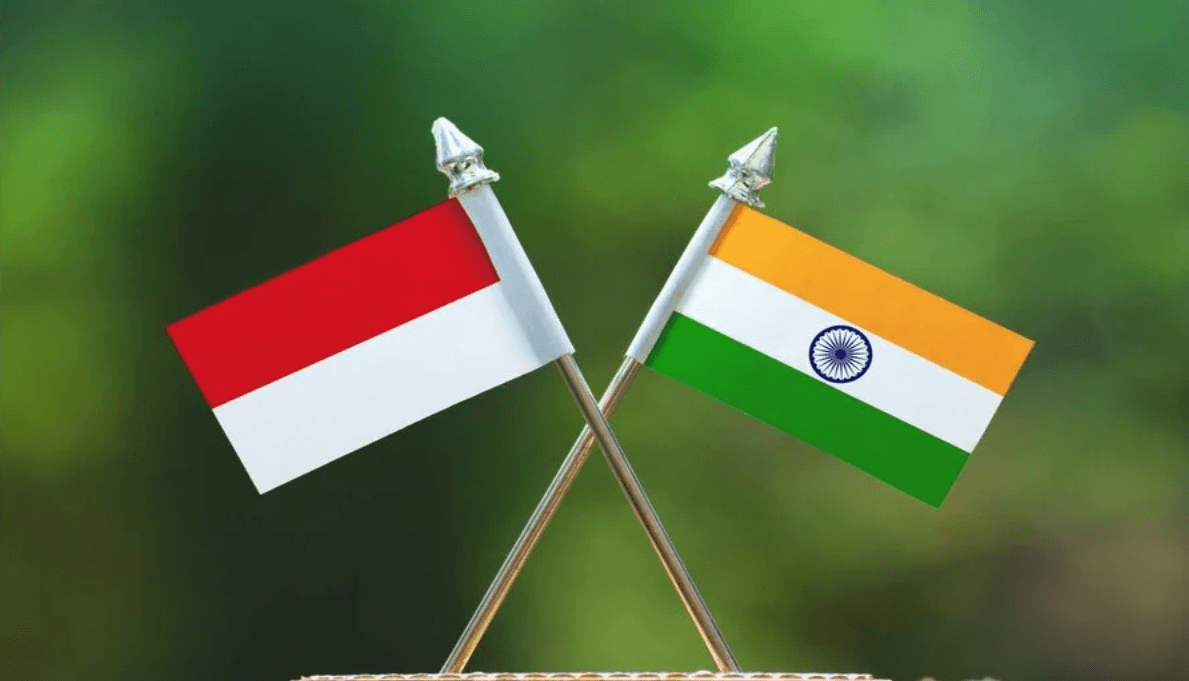 Flags of India and Indonesia (Photo/National Maritime Foundation)